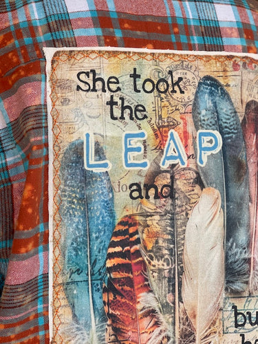 She Took The Leap Art Flannel